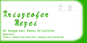 krisztofer mezei business card